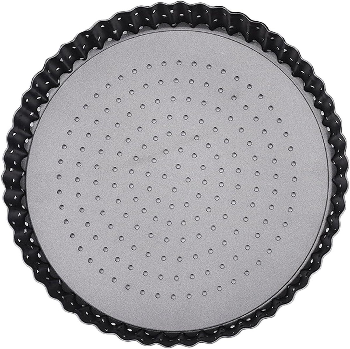 Pizzapan Met Gaten - Bakplaat Pizza - Pizza Bakken - Geperforeerd Ontwerp - 9 inch - Zwart
