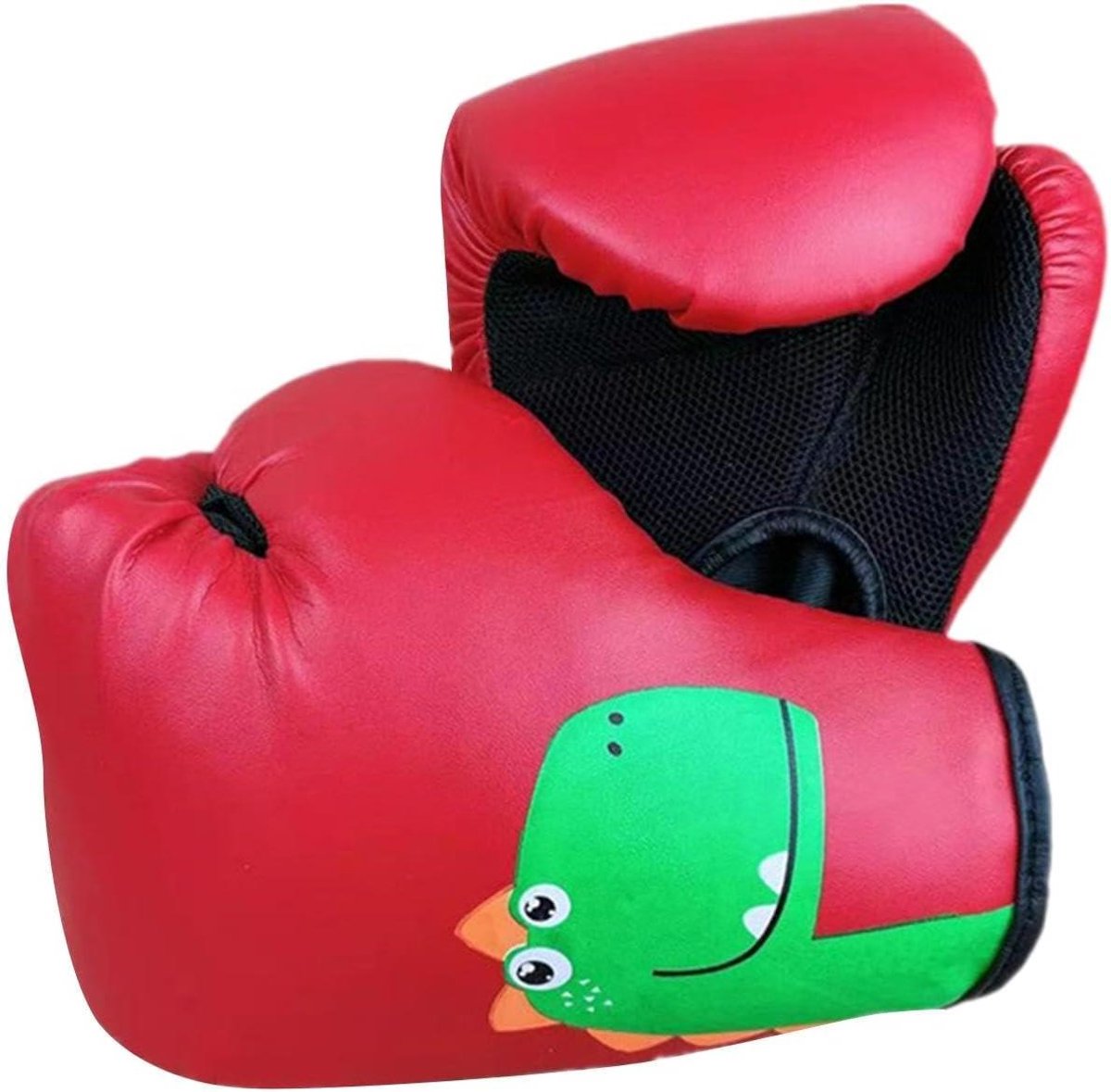 Kinder Bokshandschoenen - Juniors Handschoenen - Kickboksen Training - Ademend Mesh - 3-8 Jaar - Rood