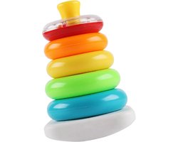 Stapelringen Speelgoed - Baby Stapelblokken - Motorische Ontwikkeling - Zelfrechte Vaardigheden - 22.7 x 12.9 x 14.1 cm - Meerkleurig