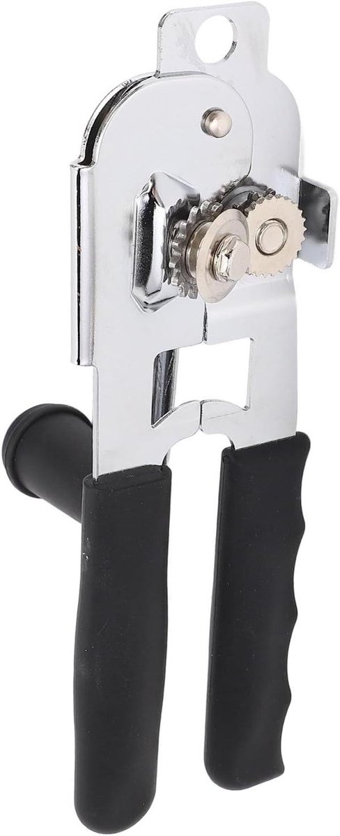 Blikopener Handmatig - Openblik Keuken - Eten Bereiden - Veilig Snijdend - 19.7 cm - Zwart