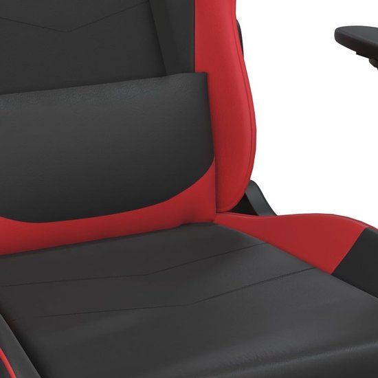 Gaming Stoel - Comfortabele Stoel - Ontspannen Zitten - Met Massagefunctie - Verstelbaar - Zwart Rood — afbeelding 3