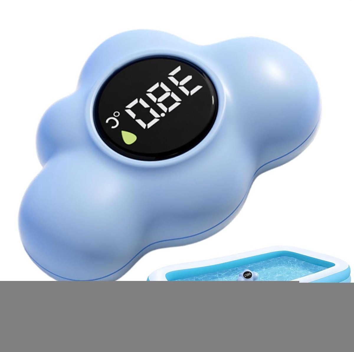 Badtemperatuurmeter - Drijvende sensor - Veilig badplezier - Lekvrij ontwerp - 13 cm - Blauw