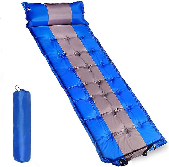 Zelfopblazend Slaapmatras - Kampeermat Luchtkussen - Outdoor Slapen - Waterdicht Comfort - 183x62cm - Blauw — afbeelding 3