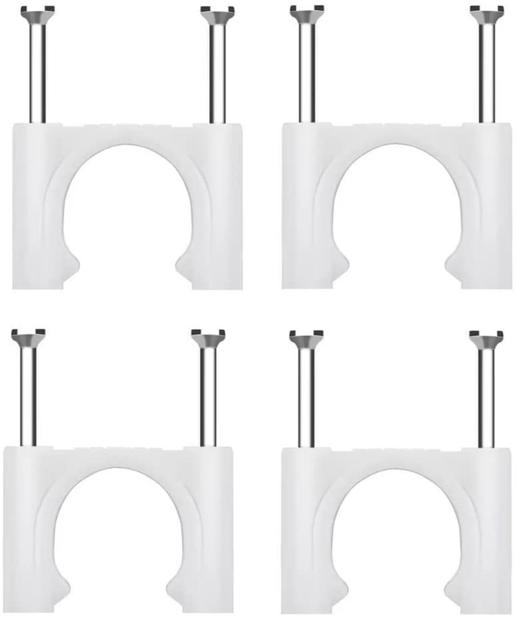 Dailygoody - OmGoods - Dailygoody - Kabelklemmen - Sterke Spijkers - Organiseer jouw draden - Wit - Ronde Draad - 12 Stuks - Geschikt voor thuisgebruik - 40mm