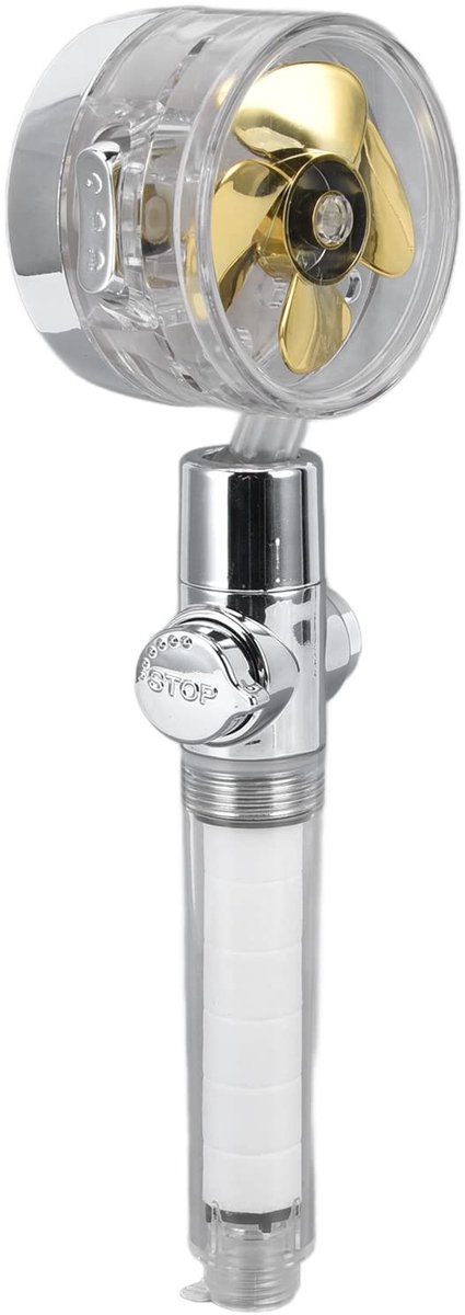 Dailygoody - Douchekop - Handpropeller Douchekop - Turbo Douche met Hoge Druk - Gepolijst - Hydro Douchestraal - Efficiënt voor een Verfrissende Douch...