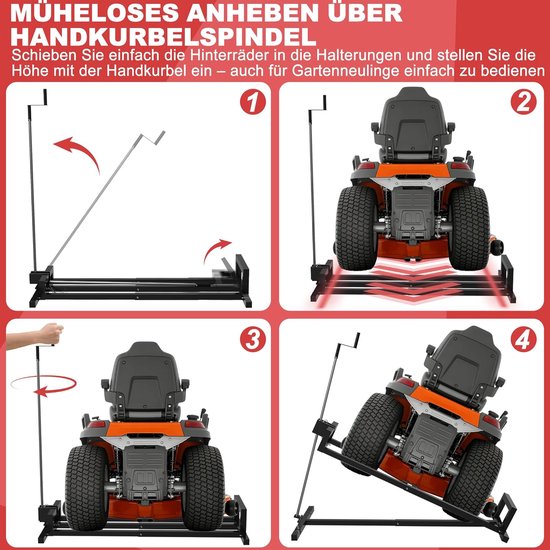 Zitmaaier Lift - Maailift Hefbrug - Onderhoud Maaien - 400 kg Draagvermogen - Verstelbaar - Zwart — afbeelding 4