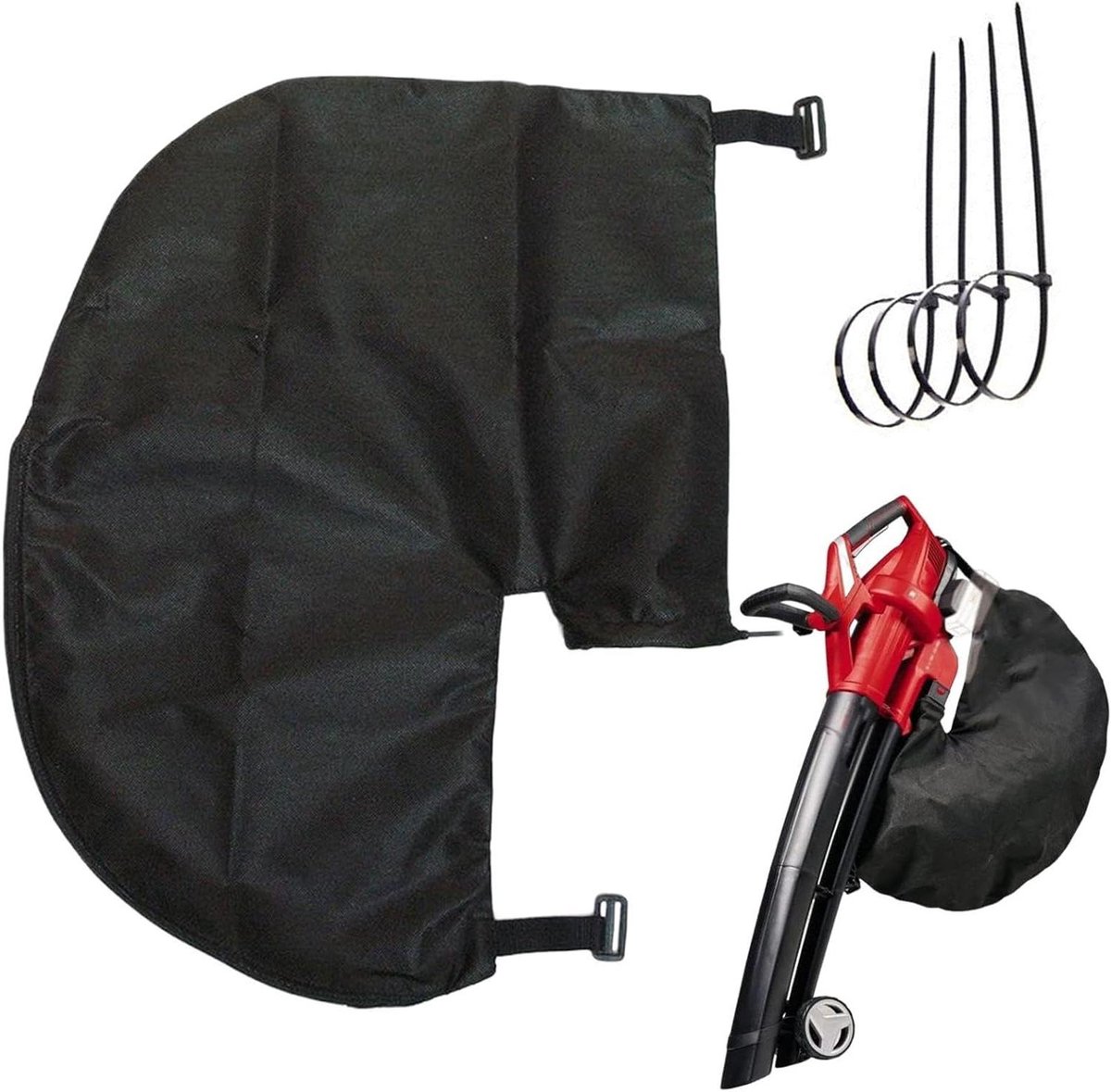 Bladblazer Opvangzak - Bladzuiger Zakken - Tuinafval Opslag - Scheurbestendig Non-woven Materiaal - 53 x 70 cm - Zwart