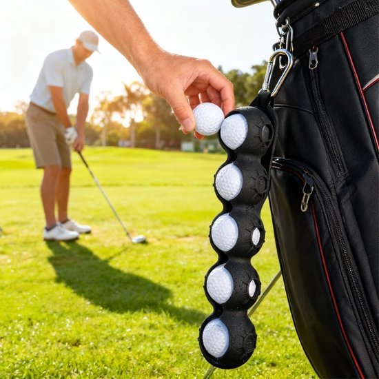 Golfbalhouder voor tassen - Clip - Geschikt voor 5 golfballen - Eenvoudig te bevestigen - Caddy-accessoires - Draagbaar - Mannen en vrouwen — afbeelding 4