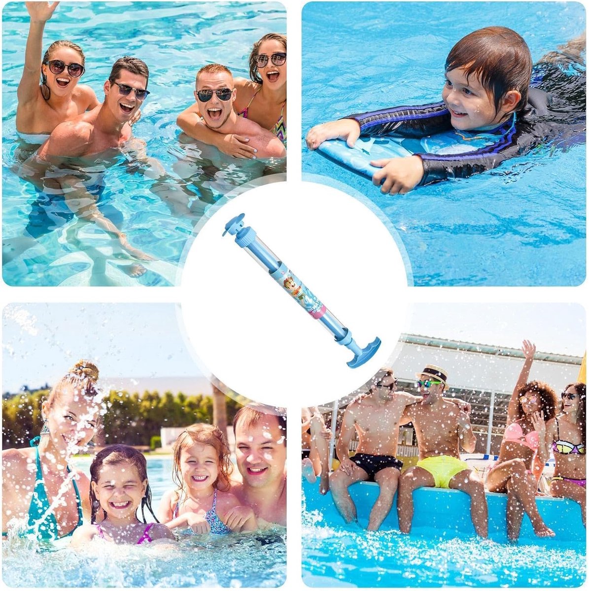 Waterspuit Voor Kinderen - Waterkanon Zomer - Zwembad Spellen - Groot Reservoir - 44 cm - Blauw – foto 4