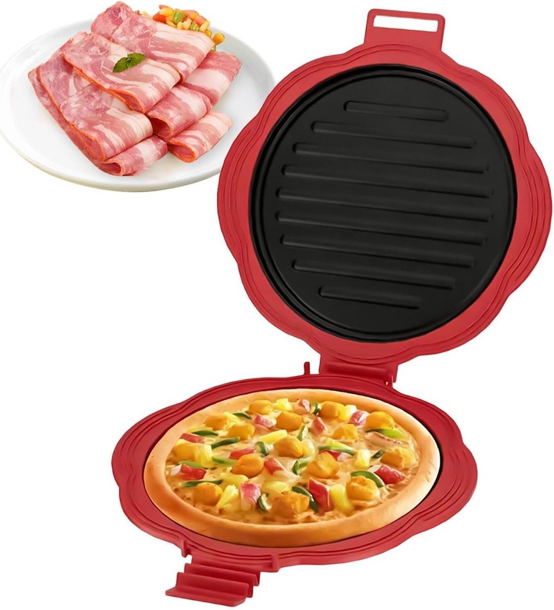 Tosti ijzer - Sandwich maker - Snelle maaltijden - Dubbelzijdig verwarmen - 25 cm - Zwart