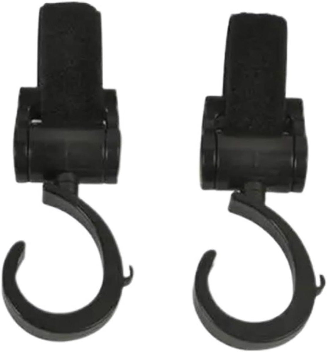 Kinderwagen Haken - Luier Tassen Hanger - Handsfree Dragen - Soepele Bediening - 8 Stuks - Geel Roze
