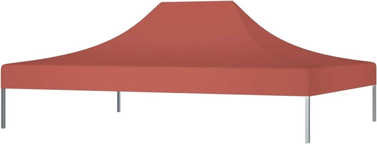 Partytent dak - Tentdak paviljoen - Buitenfeest organiseren - UV- en waterbestendig - 45 x 3 m - Terracotta