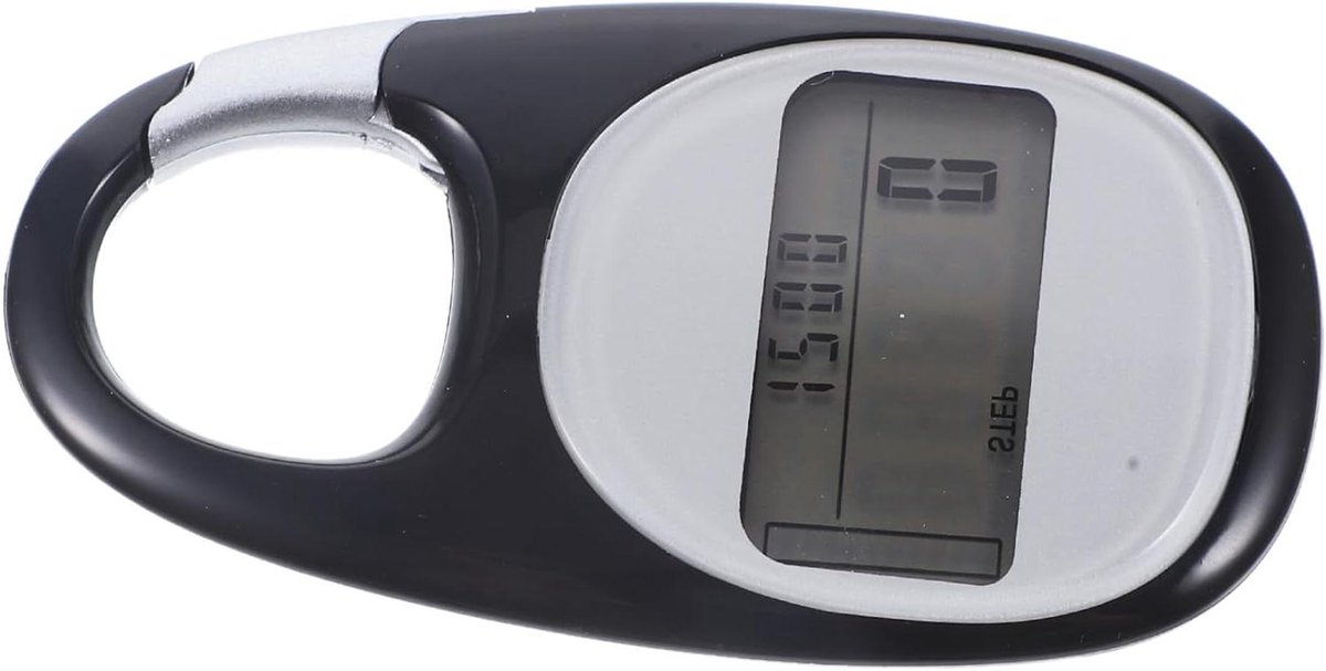 Stappenteller Caloriecounter - Loopmeter Wandelmeter - Buiten Activiteiten - Draagbaar Compact Ontwerp - 7.5x4x1.2cm - Wit