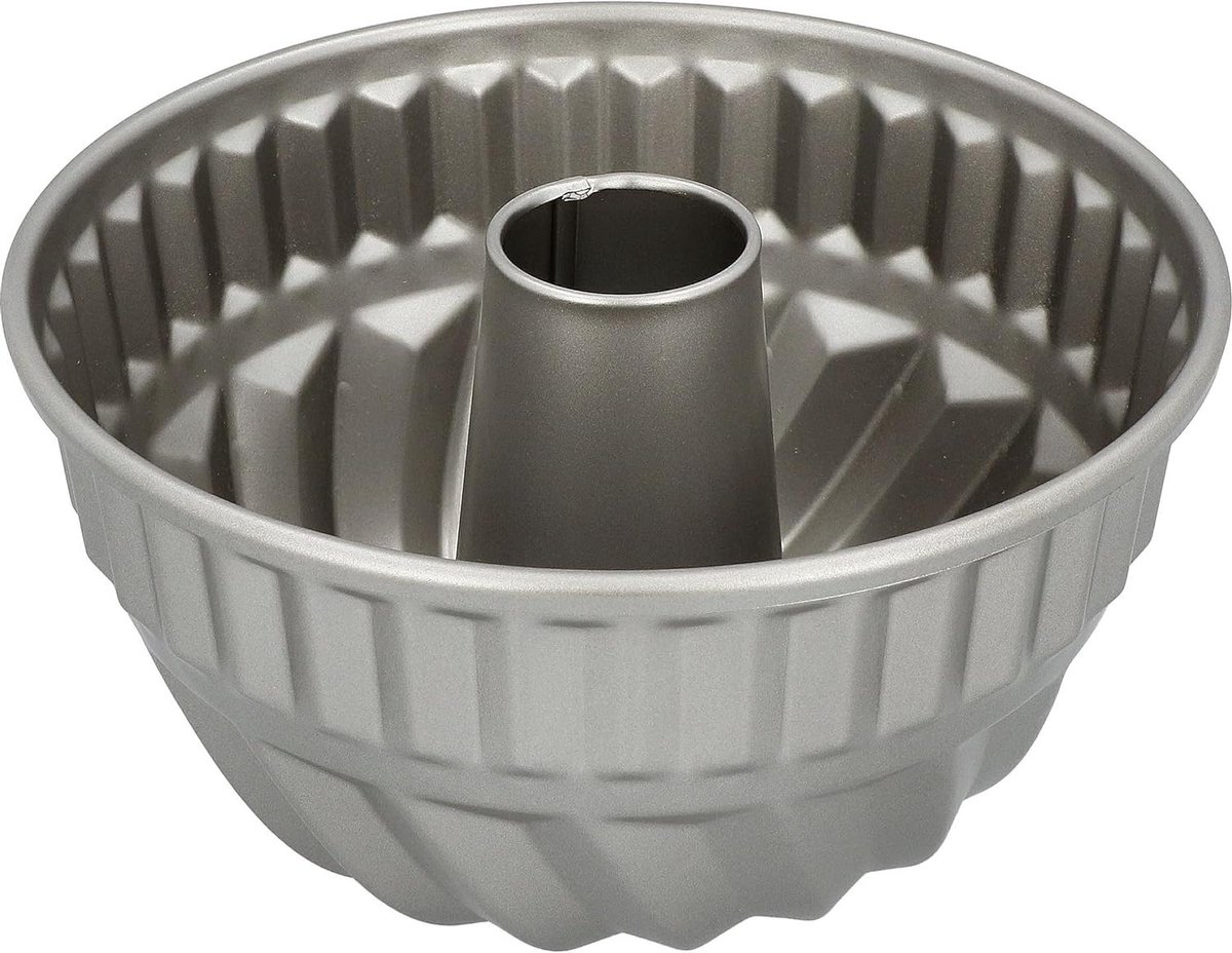 Tulbandvorm - Cakevorm Rond - Taarten Bakken - Met Antiaanbaklaag - Ø 22 cm - Antraciet