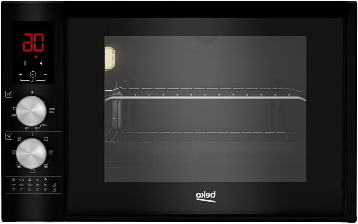 Mini Oven - Aanrechtoven Convectieoven - Koken en Bakken - Met Stoomfunctie - 30 Liter - Zwart