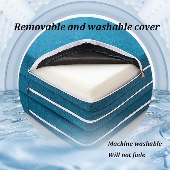 Opvouwbare Matras - Logeerbed Vloermatras - Kamperen en Logeren - Traagschuim Ondersteuning - 135 x 190 cm - Grijs — afbeelding 2