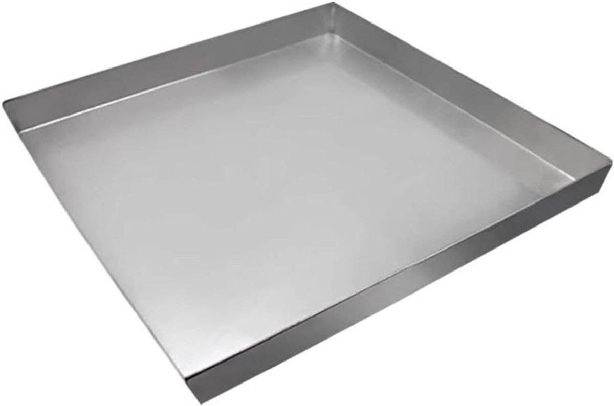 Lekbak Wasmachine - Opvangbak Condens - Voorkomt Waterschade - Roestvrij Staal 08mm - 20x100cm - Zilver