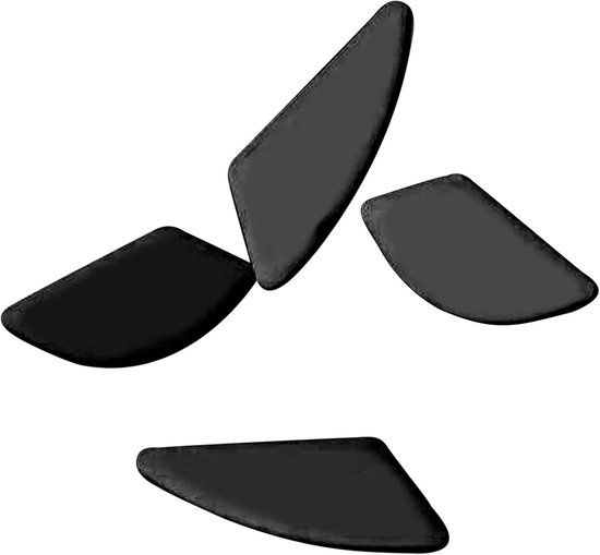 Muis Skates - Muis Voetjes - Gaming Prestaties - Lage Wrijving - 1 Set - Zwart — afbeelding 4