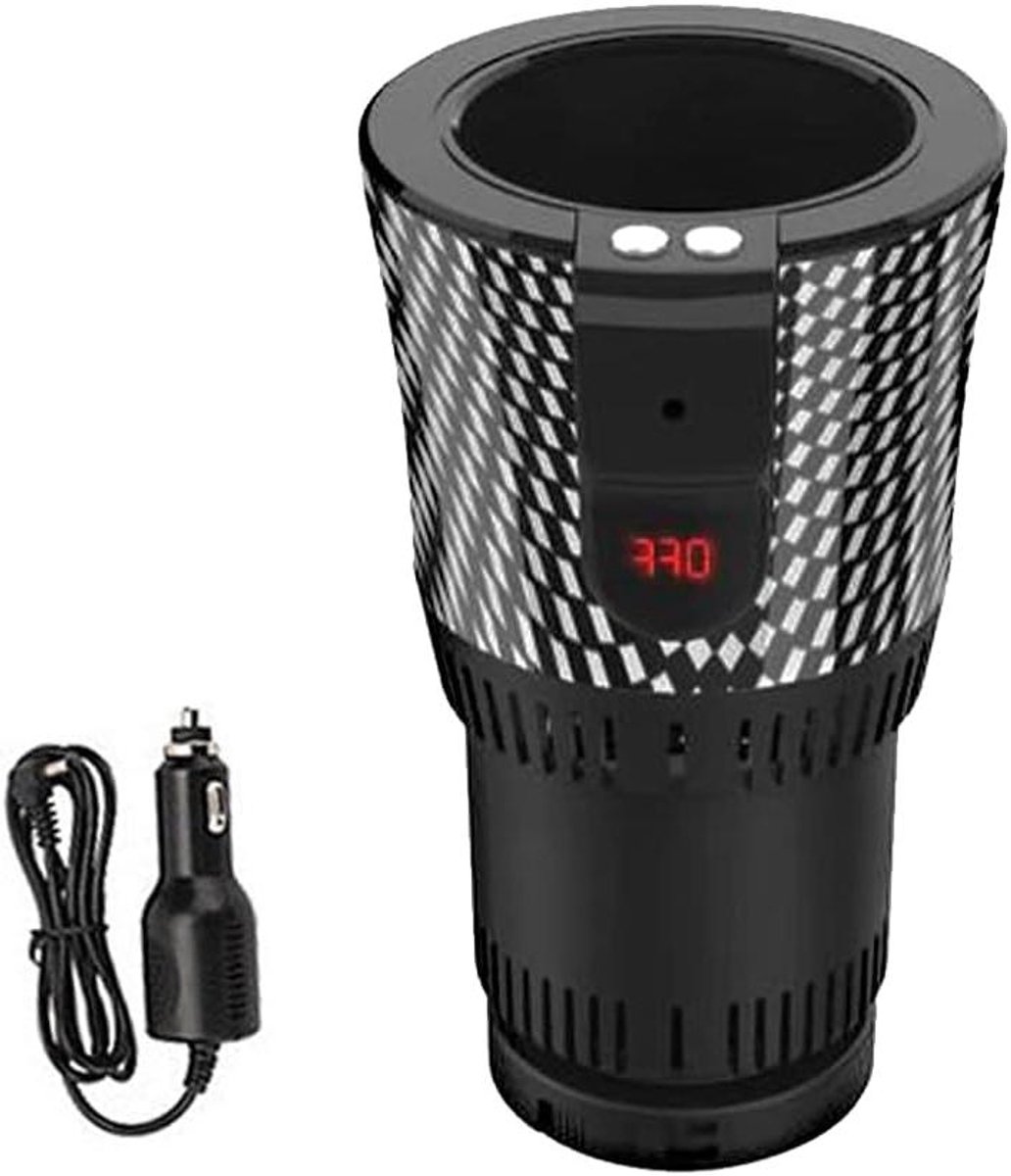 Auto Waterkoker - Reis Thermosfles - Drinken Onderweg - Snelle Koel & Verwarm - 16.5 cm Hoog - Zwart