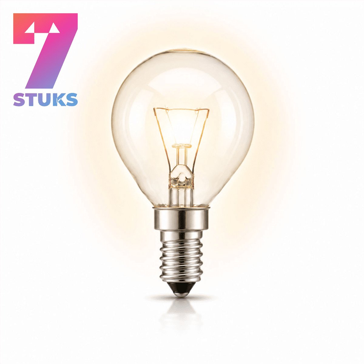 7x Kogel Gloeilamp E14 - 40W - Warm Wit Licht (2700K) - 200 lm - 1 jaar - Dimbaar - Ovenlamp max. 300 °C