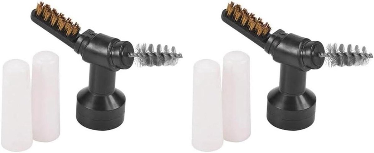 Accupool Borstelset - Accu Reiniger - Auto Onderhoud - 2 Delige Set - N.v.t. - Zwart