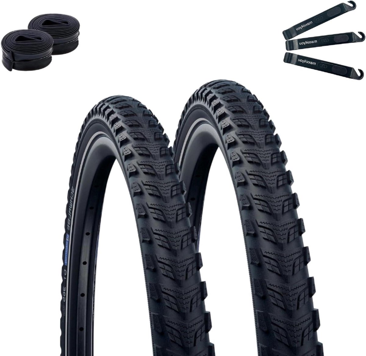 Fietsbanden set - Stadsbanden Trekkingbanden - Dagelijks Gebruik - Vierseizoenen Banden - 20 inch - Zwart Reflex
