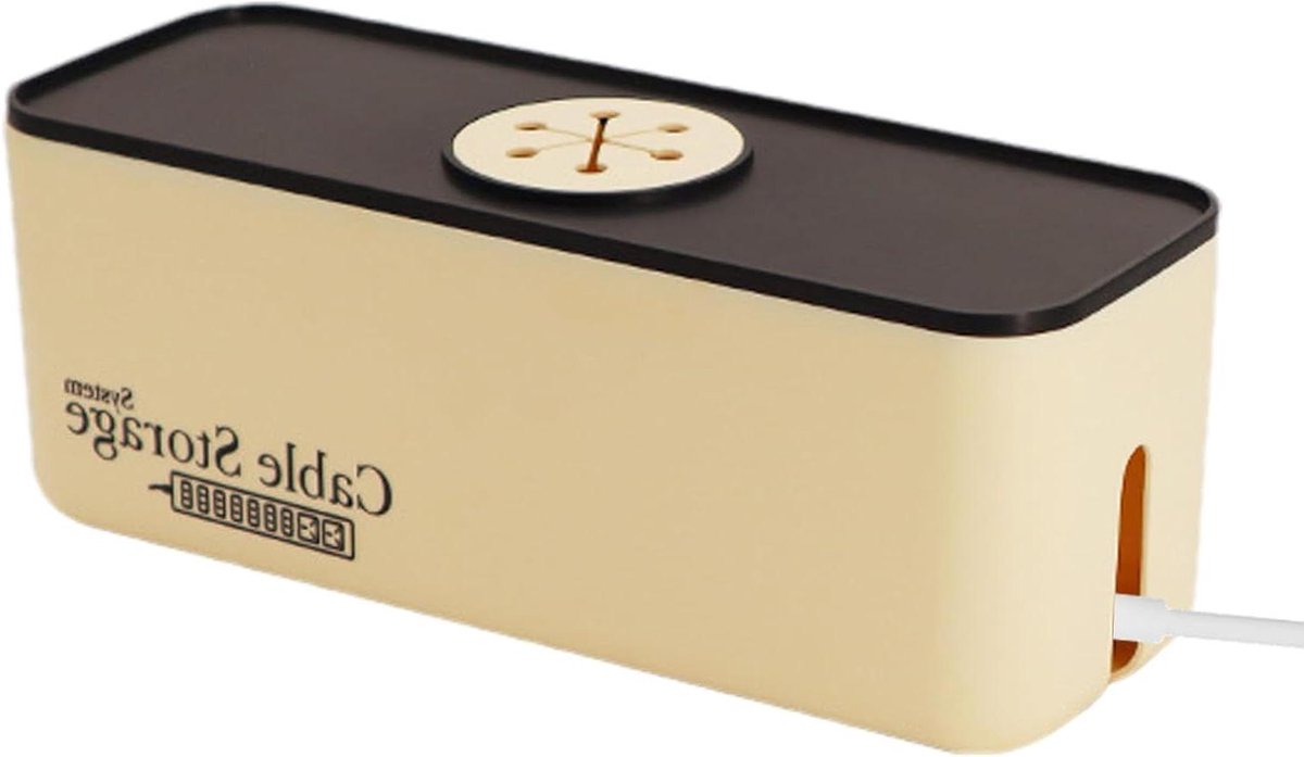 Kabel Organizer Box - Draad Opberger - Bureau Opruimen - Anti-slip Ontwerp - 31 x 13 x 13 cm