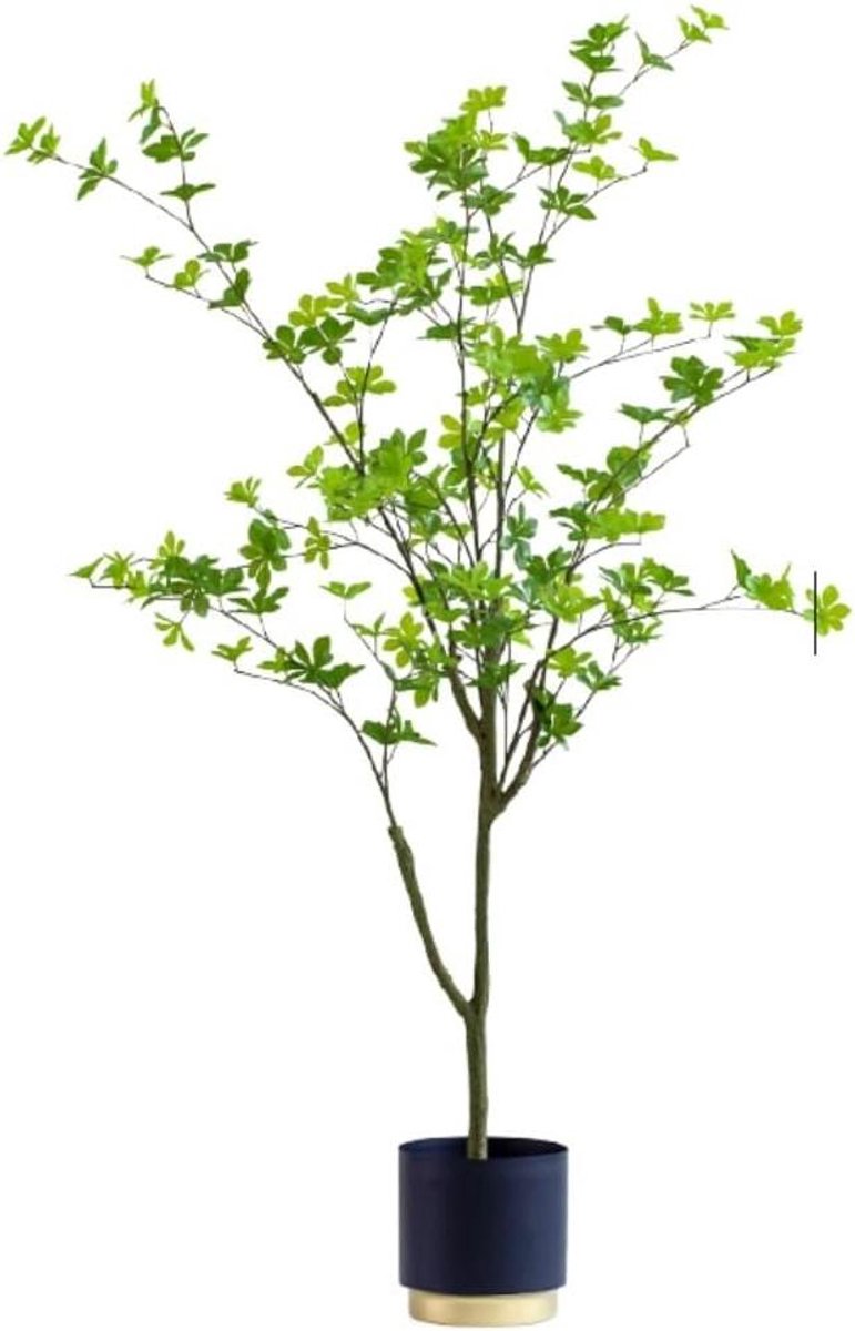 Kunstboom met pot - Nep plant - Woondecoratie - Onderhoudsvrij groen - 153 cm - Groen