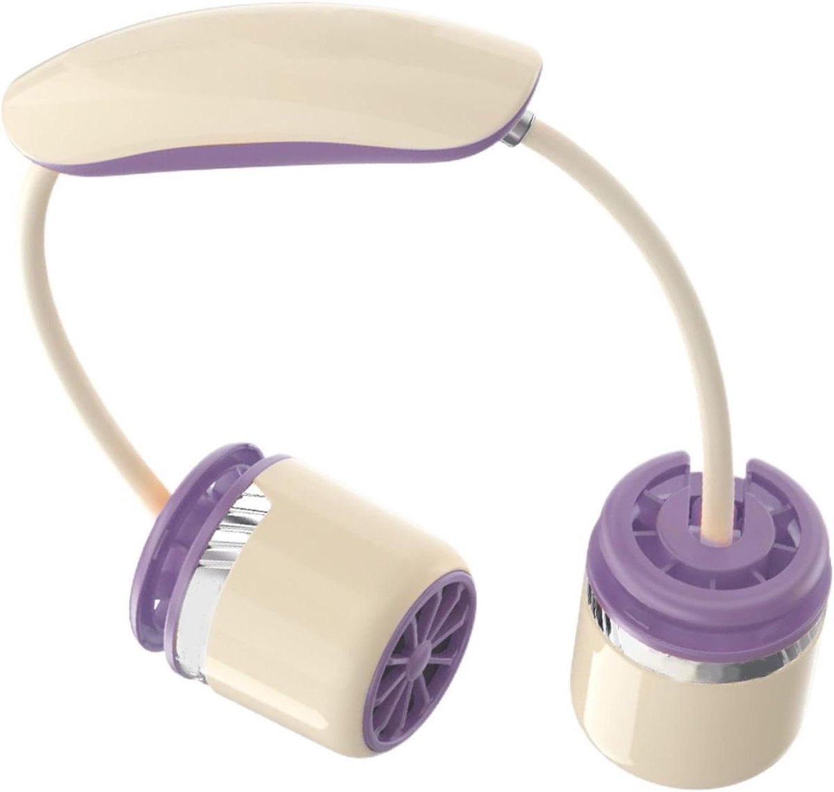 Draagbare Nekventilator - Persoonlijke Koeler - Handen Vrij - Dubbele Luchtstroom - 28.5 x 5.3 x 19.5 cm - Paars