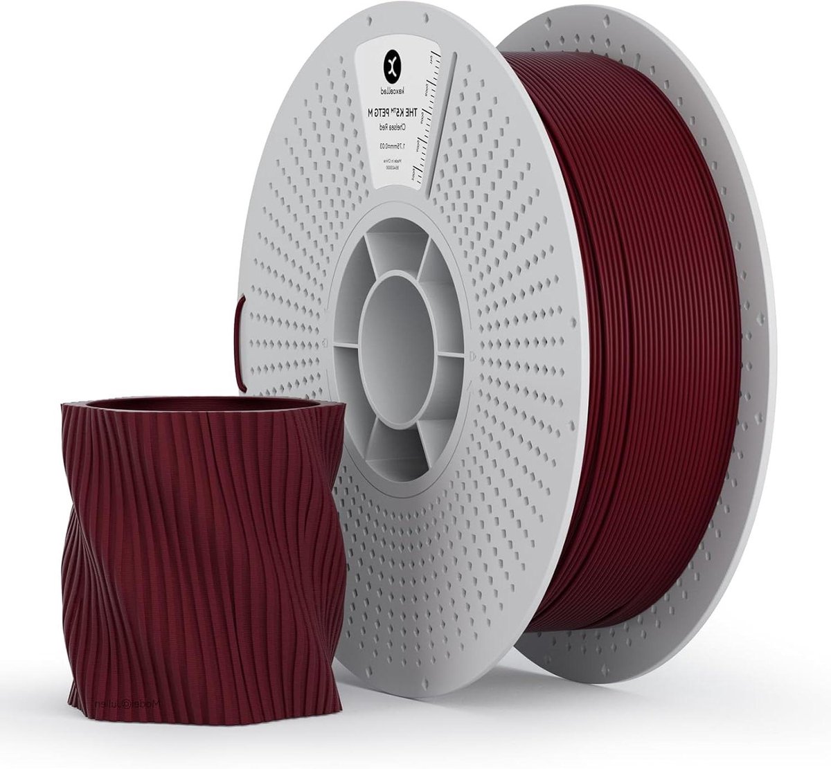 3D Print Filament - PETG Materiaal - Esthetisch Printen - Zachte Matte Afwerking - 175 mm 1 kg - Chelsea Rood