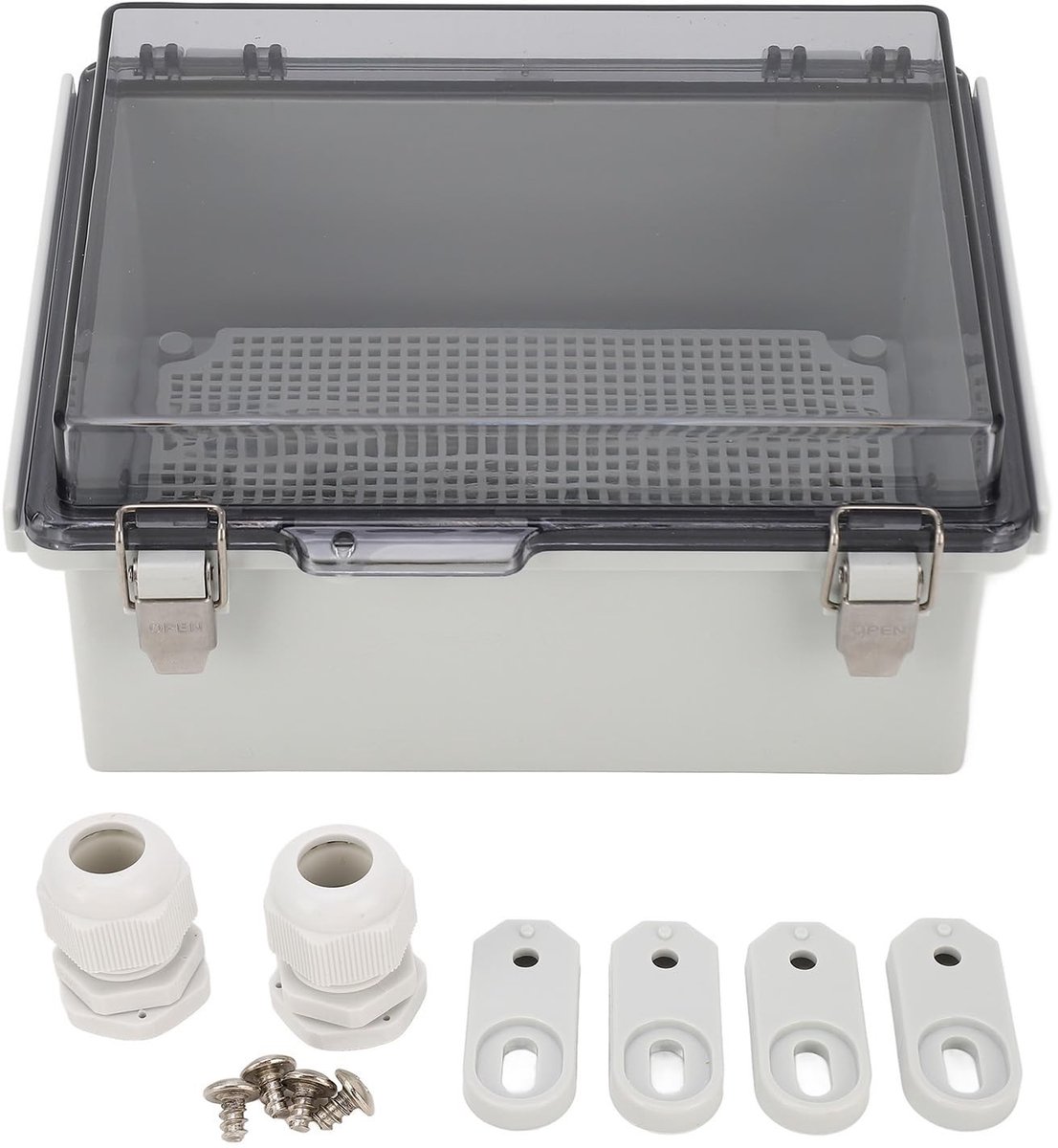 Dailygoody - OmGoods - Dailygoody - Junction Box Outdoor - Waterdichte Aansluitdoos - Grijs - IP67 Behuizing - Voor Binnen en Buiten - Robuuste Bescherming