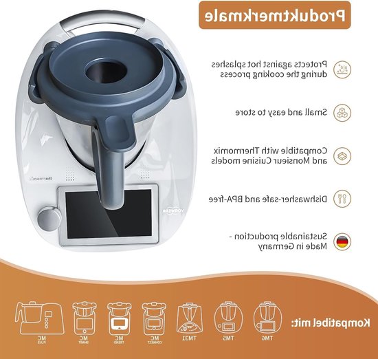 Accessoires voor Keukenmachine, Roerdeksel voor TM6 TM5, Hoofdpot met Brede Hals, Koken en Bereiden van Maaltijden — afbeelding 5