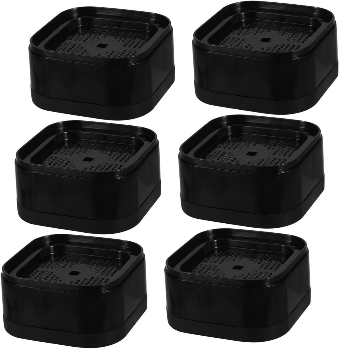Meubelmat Trillingsabsorberend - Wasmachine Voeten - Apparaten Stabiliseren - Antislip Ontwerp - 6 Stuks - Zwart