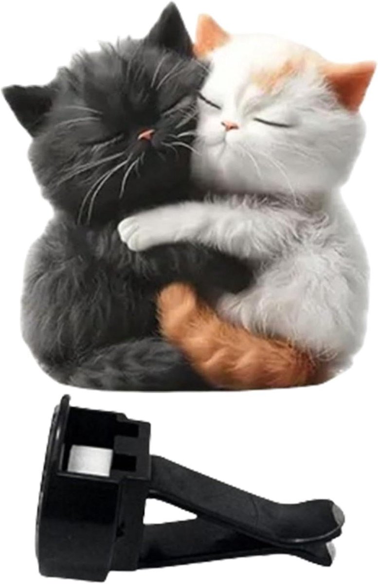 Auto Ventilatieclip - Luchtverfrisser Kat - Auto Interieur - Acryl Kat Design - 5.8 x 5.3 cm - Meerdere Kleuren