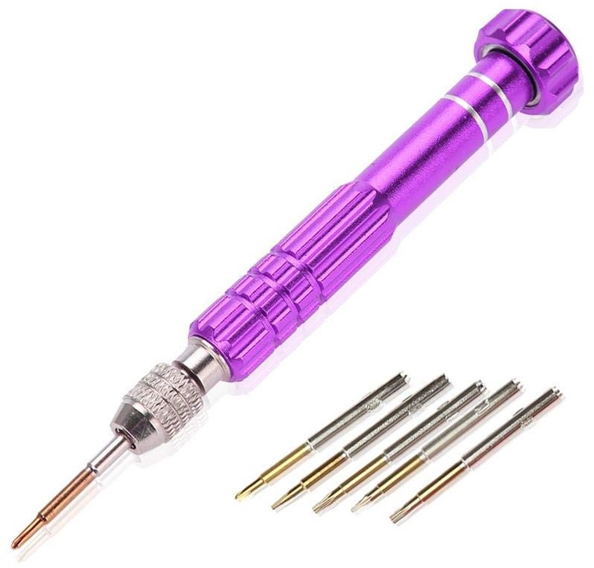 Dailygoody - Precision screwdriver set - Schroevedraaierset - Perfect voor reparatie - 6 delig - Voor elektronische apparaten - Inclusief handgreep - ..