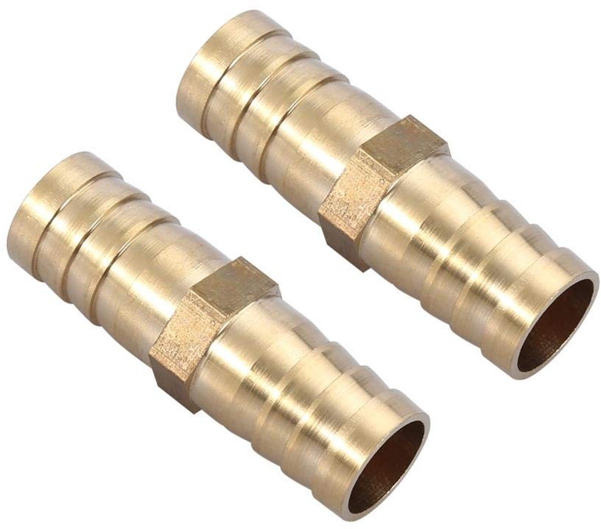 Dailygoody - Slangverbinder - Messing 14mm - Rechte 2-weg koppeling - Koper - Slangtule - Perfect voor leidingen - Ideaal voor tuin en industrie