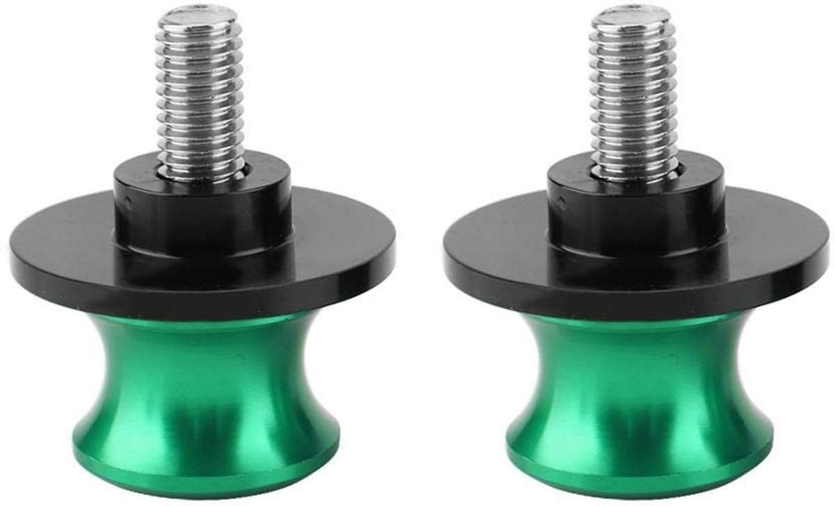 Dailygoody Motorcycle Swing Arm Stand - Achterbrug Klossen - Groen - Stabiliteit - Geschikt voor 8mm achterstand - 2 stuks