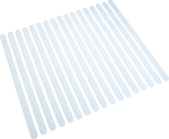 iMeshbean Traptreden, antislipstrips voor trappen, 16 stuks, 15 x 60 cm, transparante trapmatten, zelfklevende trapbescherming voor hout, tegels, steen (15 x 60 cm