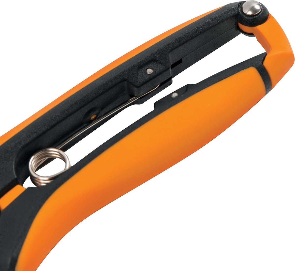 Bloemenschaar roestvrij stalen lemmeten kunststof handgrepen zwart oranje micro-tip solid SP-160 lengte: 17 1 cm