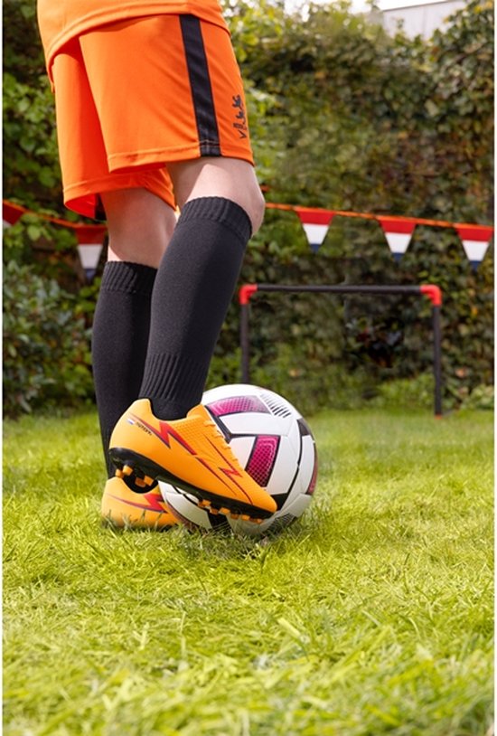 Dutchy Pitch MG kinder voetbalschoenen oranje - Uitneembare zool