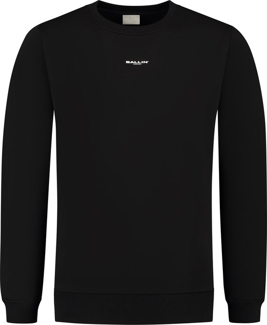 Ballin Amsterdam - Heren Regular fit Sweaters Crewneck LS - Black - Maat XS