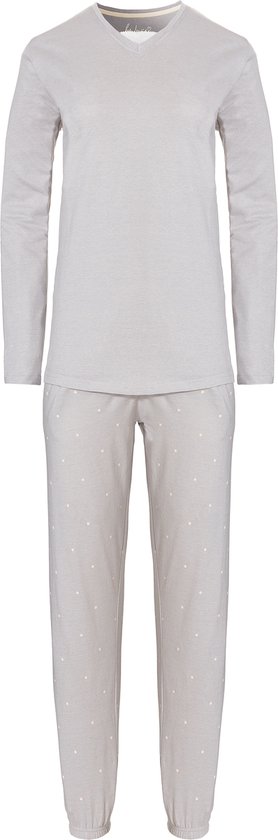 By Louise Dames Pyjama Set Lang Grijs - Maat XL