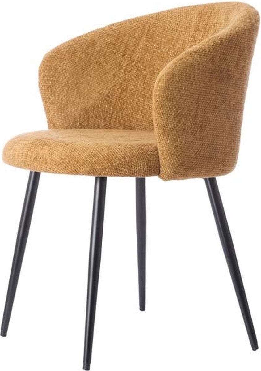 Radaja eetkamerstoel - okergeel/zwart
