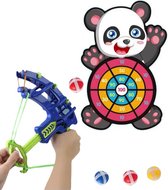 FEMUR Boogschiet-set - Boogschieten voor Kinderen - Kinderspeelgoed - Spelend Leren - Pijl en Boog Speelgoed - Montessori - Inclusief Boog, Doel en Balletjes - Panda