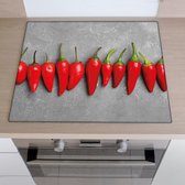Inductiebeschermer rode pepertjes | 80.2 x 52.2 cm | Keukendecoratie | Bescherm mat | Inductie afdekplaat