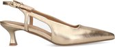 Manfield - Dames - Gouden leren slingback pumps - Maat 41