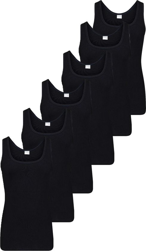 Beeren 6 stuks heren hemden - singlet zwart - 4XL
