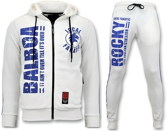 Exclusieve Heren Trainingspak - Rocky Balboa Sport Pak - Wit