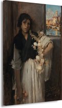 Venetiaanse uienverkoper - John Singer Sargent schilderij - Meisje wanddecoratie - Schilderij op canvas Oude meesters - Klassieke schilderijen - Canvas - Slaapkamer accessoires 40x60 cm