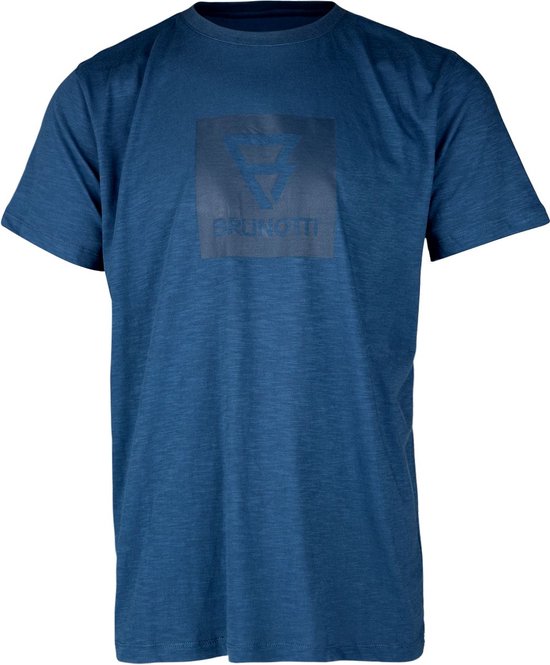 Brunotti John-Logo-Slub Heren T-shirt | Blauw - L